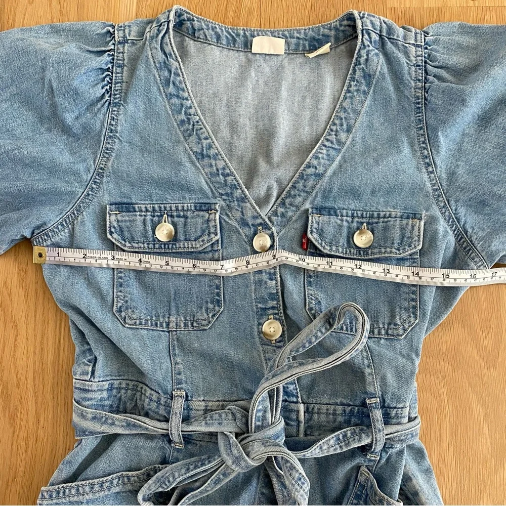 Levi’s Bryn Denim Shirt Dress in Midwash Blue Sz S - Picture 4 of 8